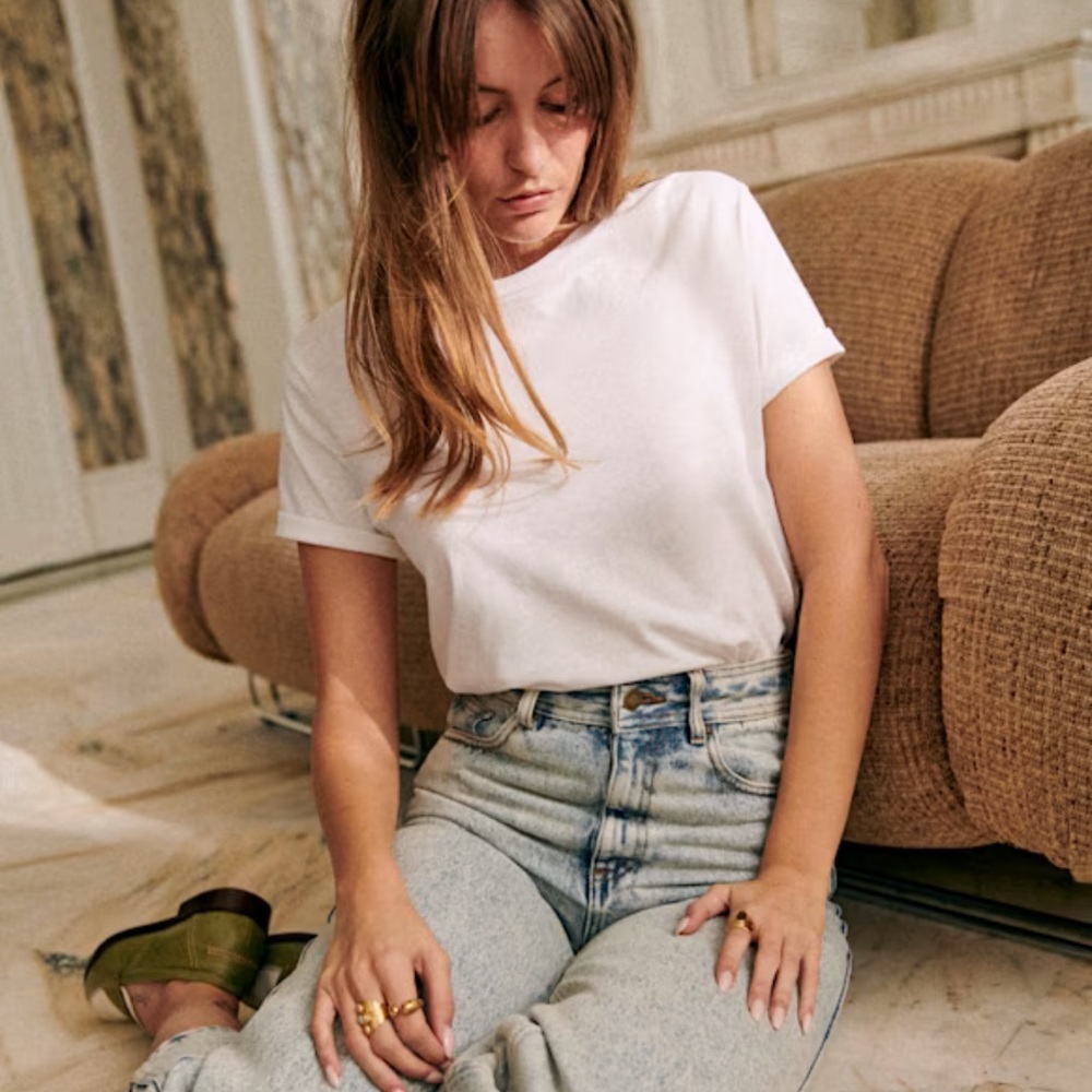 Sezane White T Shirt